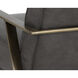Kristoffer Vintage Steel Grey Leather Lounge Chair